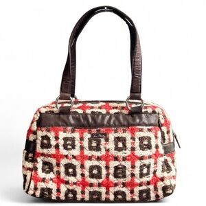 Stylish Red and Brown Patterned Women's Bag Vera Bradley